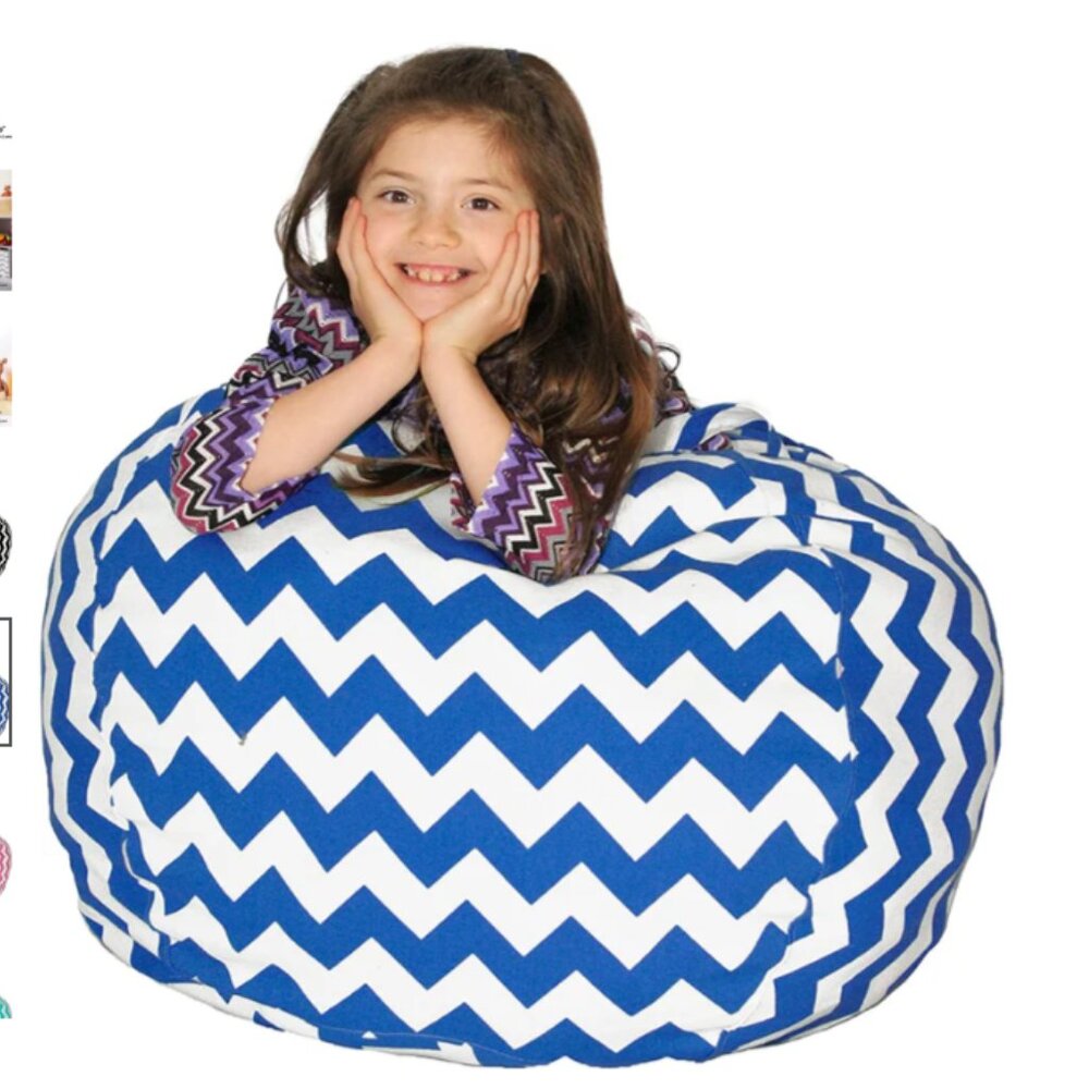 Lilly's Love Stuffed Animal Bean Bag Storage Chair Washable Stuffable COVER ONLY
